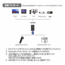 2個セット Bluetooth トランスミッター レシーバー 送信機 受信機 テレビ ワイヤレス オーディオ TRANSB10S_画像6