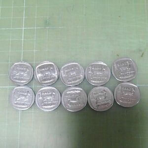 南アフリカ新旧１ランド硬貨×10枚(1991～2011年)