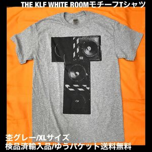 【XLサイズ】 THE KLF "WHITE ROOM"モチーフ 杢グレー 半袖Tシャツ - sonntagtshirts 