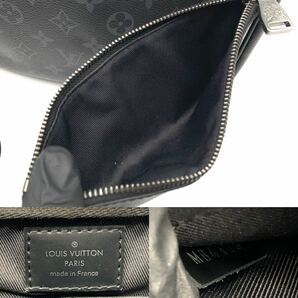 1円●美品●LOUIS VUITTON ルイヴィトン モノグラムエクリプス バムバッグ ショルダーバッグ 斜めがけ鞄 レザー ノワール 黒 メンズ M42906の画像10