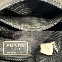 1円●極美品●PRADA プラダ テスートナイロン ポコノ トートバッグ ハンドバッグ 手提げ鞄 三角ロゴ ブラック 黒 レディース メンズ 男女_画像10