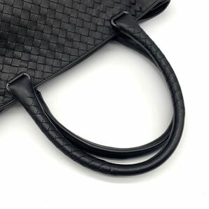 1円●未使用に近い/定価48万●BOTTEGA VENETA ボッテガヴェネタ トートバッグ ビジネスバッグ ショルダー肩掛け◎ A4◎ レザー 黒 メンズの画像8