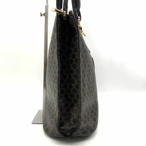 1円●美品/訳あり●CELINE セリーヌ 黒マカダム トートバッグ ハンドバッグ ショルダーバッグ PVC レザー ブラック レディース トリオンフ_画像4