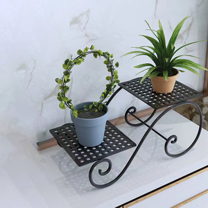  planter pcs 2 -step type interior pot put iron flower stand veranda plant put interior entranceway plant put plant pot stand decoration pcs black 