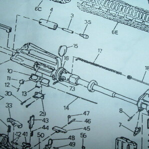 MGC 金属製 M16A1/E1 M15 説明書 + バレル分離モデル展開図の画像10