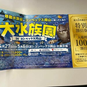 大水族館　割引券　コンベックス岡山