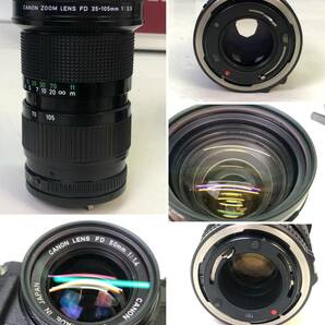 【0880】[1円~] canon 一眼レフカメラ F-1 レンズ FD50mm F1.4 35-105㎜ 35㎜ フィルムカメラ カメラケース 動作未確認 ジャンク品の画像3