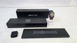 【0487】Apple Watch Series 4 44mm Space Gray Aluminum GPS+Cellular Nike Sport Band MTXM2J/A A2008 バッテリー100% 完動品 中古品 