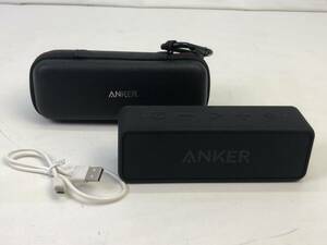 【0842】Anker SoundCore2 Bluetooth スピーカー A3105 IPX7の防水規格 ブラック 動作確認済み (一部動作不良あり) 現状品