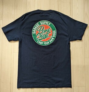 PORKCHOP GARAGE SUPPLY 半袖プリントTシャツ Lサイズ NAVY ポークチョップ