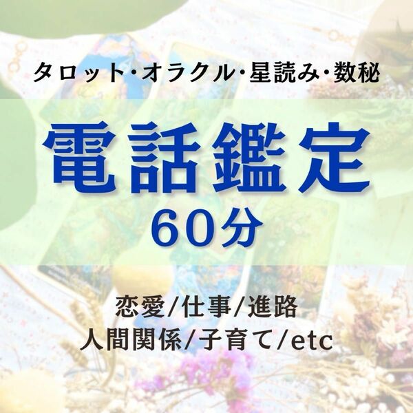 【新規限定】電話鑑定 60分 占い 電話相談 電話占い 