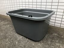 メダカ 水草 スイレン 飼育ケース56L グレー★オーバーフロー機構 ビオトープ 容器 睡蓮_画像9