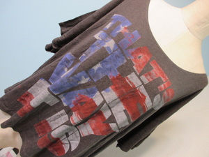 Moussy Vintage マウジーヴィンテージアメリカ国旗柄Tシャツ・レーヨン素材で気持ちいいゆったりサイズ