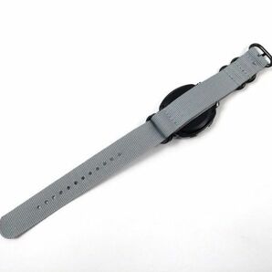 ナイロン製ミリタリーストラップ 腕時計布ベルト natoタイプ グレーXブラック 20mmの画像5