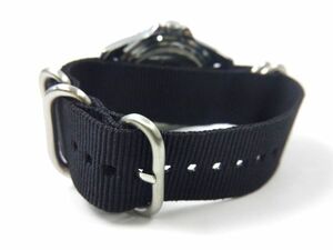  nylon made military strap wristwatch cloth belt nato type black 24mm