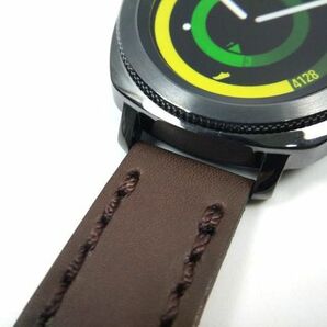 ミリタリー腕時計ベルト ウォッチバンド 本革レザー バネ棒付属 20mm ダークブラウンの画像6