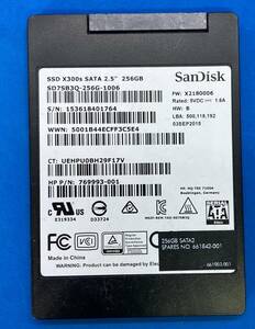 SanDisk　SATA SSD 256GB X300s　動作確認　7mm