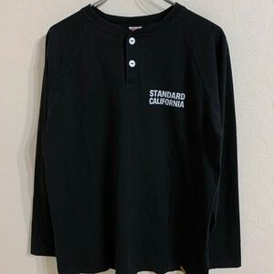 STANDARD CALIFORNIA ヘンリーネック 長袖 Tシャツ ブラック　Mサイズ