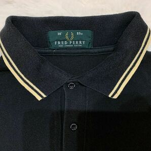 90s FRED PERRY フレッドペリー シャンパンゴールド 半袖 ポロシャツ 38サイズの画像4