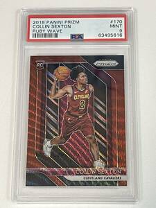 【COLLIN SEXTON】2018 PANINI RUBY WAVE PRIZM RC PSA-9 MINT 