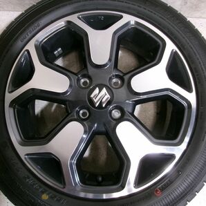 ★新車外し!★MR52S ハスラー 純正 15インチホイール 4.5J+45 4穴 DUNLOP ENASAVE EC300+ 165/60R15 77H 製造23年 4本 / 4R4-888の画像2