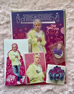 treasure ヒョンソク タイトーくじ セット クリアファイル ラバーストラップ スタンドポップ+おまけ