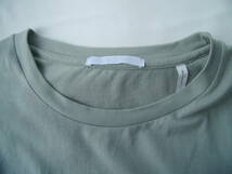 HELMUT LANG ヘルムートラング 2003 Basic Plain Greenish Gray Cotton T-Shirt Tシャツ 初期 本人期 モロッコ製_画像3