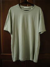 HELMUT LANG ヘルムートラング 2003 Basic Plain Greenish Gray Cotton T-Shirt Tシャツ 初期 本人期 モロッコ製_画像1