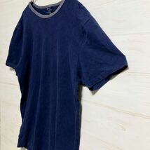 POLO Ralph Lauren Tシャツ 半袖 クルーネック sleepwear ポニー 刺繍 ポロバイラルフローレン ネイビー L 紺 ワンポイント 無地 古着_画像3