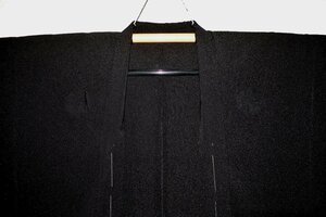 [Haori 4 размер] мужская "обычная гаори" одиночная одежда Haori Синтетические ткани Верхняя ткань черная ткань