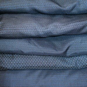 壱土1905 すべて本絹の男の羽織５着セットК泥藍大島 裄70×２着,69cm×3着,ほとんど綺麗な現代物ですの画像2