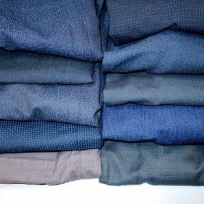 壱月1944 ウールの男の羽織１０着セットК紺・藍瑠璃・紺・亀甲 サイズいろいろですが全て綺麗です 羽織だけ１０着の画像1