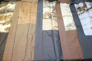 壱月2193 すべて本絹の男の羽織５着セットК村山大島・泥藍大島・米琉紬 サイズいろいろで綺麗な品