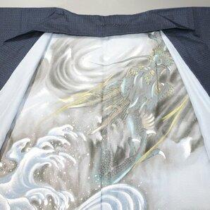 壱火2211 すべて本絹の男の羽織５着セットК村山大島・泥藍大島・米澤紬 サイズいろいろで綺麗な品の画像8
