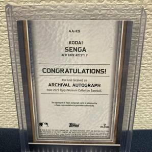 2023 Topps Museum Collection 千賀 滉大 ルーキー 直筆 サイン Kodai Senga Rookie Auto メッツ ソフトバンク 侍ジャパンの画像2