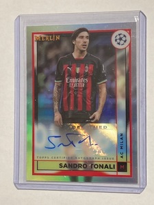 2021-22 Topps Stadium Club Chrome UEFA Sandro Tonali Auto 直筆サインカード サンドロ・トナーリ