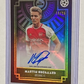 2023-24 Topps UEFA Club Competitions Deco Martin Odegaard /25 マルティン・ウーデゴール 直筆サインカードの画像1