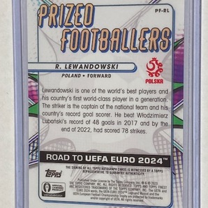 2024 Topps Euro Finest Prized Footballers Robert Lewandowski /100 ロベルト・レヴァンドフスキ 直筆サインカードの画像2