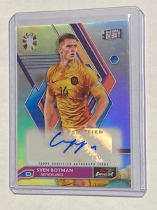 2024 Topps Euro Finest Autograph Sven Botman スヴェン・ボトマン 直筆サインカード #2