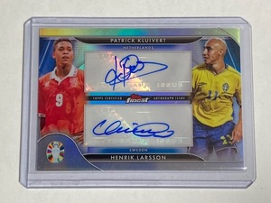 2024 Topps Euro Finest Autograph Dual Autograph Patrick Kluivert/Henrik Larsson クライファート/ラーション デュアル直筆サインカード