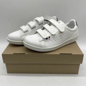 【23cm】新品 le coq sportif White Gray ルコックスポルティフ LA ローラン SL ベルト ホワイト グレー (QL1LJC17WG) 2066