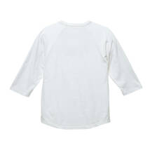 5045-01 ホワイト Lサイズ United Athle ユナイテッドアスレ 5.6オンス ラグラン 3/4スリーブ Tシャツ 新品 送料無料_画像2