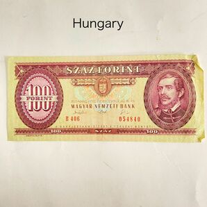 旧紙幣 ハンガリー HUNGARY Forint 貨幣　100フォリント