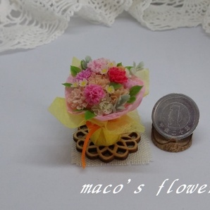 maco's miniature flower♪母の日☆カーネーションブーケ♪の画像1