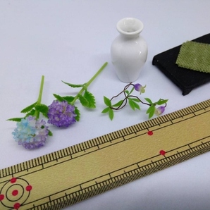 maco's miniature flower♪紫陽花・クレマチスの生け花♪の画像6