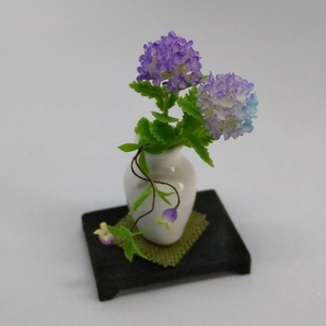 maco's miniature flower♪紫陽花・クレマチスの生け花♪の画像7