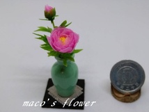 maco's miniature flower♪芍薬の生け花♪_画像1