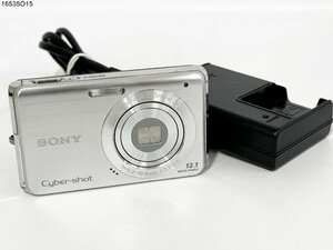 ★SONY ソニー Cyber-shot サイバーショット DSC-W190 シルバー デジタルスチルカメラ バッテリー有 バッテリーチャージャー付 16535O15-12