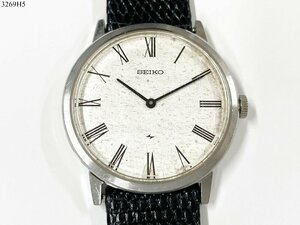 ★稼働品◎ SEIKO セイコー シャリオ 2220-0180 手巻き 2針 シルバー メンズ 腕時計 3269H5-13