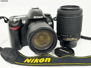 ★シャッターOK◎ Nikon ニコン D70 DX AF-S NIKKOR 18-70mm 1:3.5-4.5 55-200mm 1:4-5.6G ED VR 一眼レフ デジタルカメラ 16606O5-10